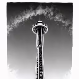a picture of a tall tower against a sky background