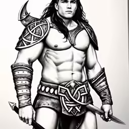 a drawing of the character thor