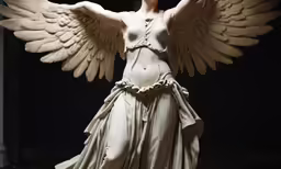 a sculpture that is standing on top of the floor