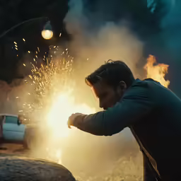 a man using a tool to test a firework