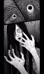 the comic is being edited as a creepy picture