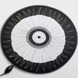 an object with lines and a pen on it