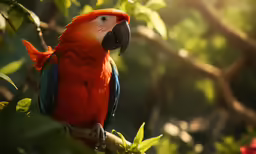 a bird perched on the branch of a tree