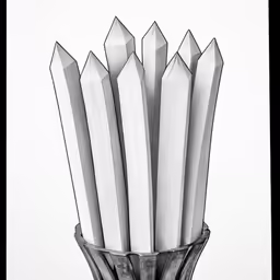 a black and white photo with some very sharp edges