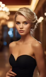 a woman with a hair style and jewelry posing
