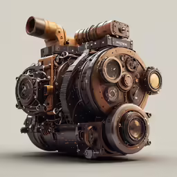 an art project made of several different machines