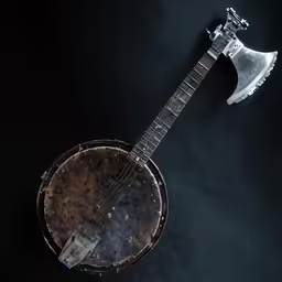 an old steel instrument in the middle of a dark background