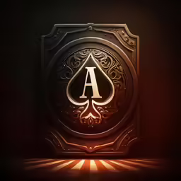 an ace card in the dark