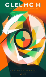 the cover art for the cello book, showing a colorful background with a circular and oval shapes