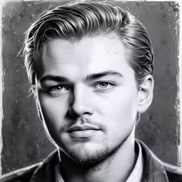 a black and white portrait of a man