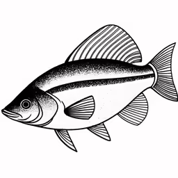 a fish on a white background