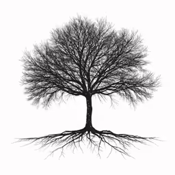 a large tree with some roots on it