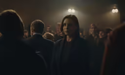 the woman is looking in to her right while another looks on