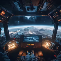an image from the window of space looking out onto earth