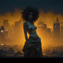 an image of a woman that is wearing an unusual outfit