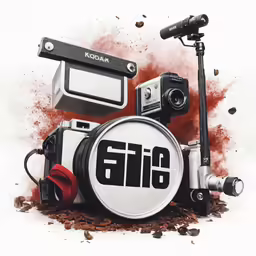 various types of video equipment and accessories next to each other
