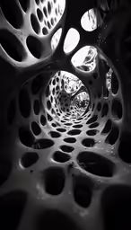 the inside of an unusual design, and with a lot of circles