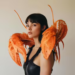 a very attractive young woman dressed up as a demon