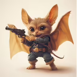 there is a doll with an action - toy like creature