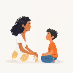 an african american girl and her little brother sitting together