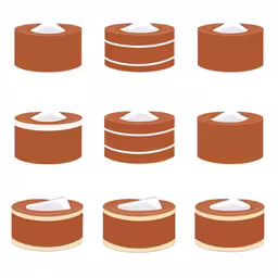 the image shows different objects in the shape of barrels