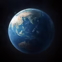 a small amount of stars around the earth