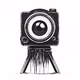 the print has been placed on top of a tripod