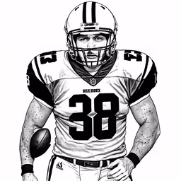 the football player has his hands on his hips