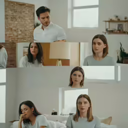 this is the same scene with the woman and man talking to each other