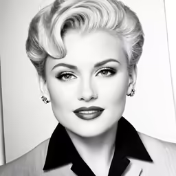 a black and white photo of marilyn monroe