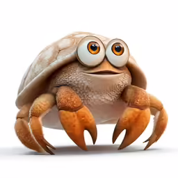 the animated little frog with big googly eyes, holding its head back and eyes open