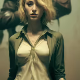 a girl is standing in the bathroom, wearing a shirt and shorts