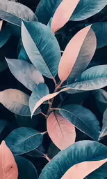 a green leafy plant with blue leaves