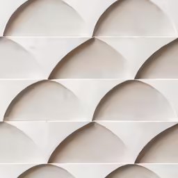 a wall that has several shapes of a half circle