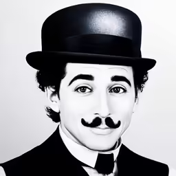 a man with a mustache and suit has a big smile