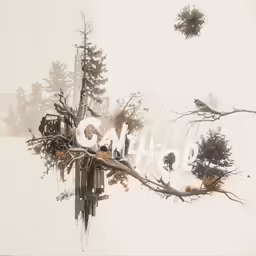 a large piece of art is hanging in the air