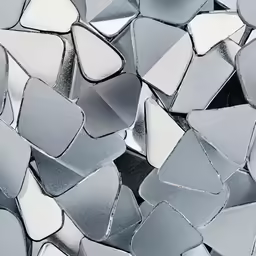 a close up image of a silver wall