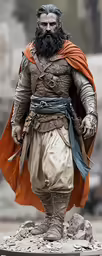 a statue of a man dressed in costume