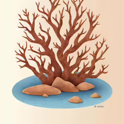 a picture of some water, trees and rocks