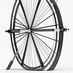 a bike wheel is shown against a white background