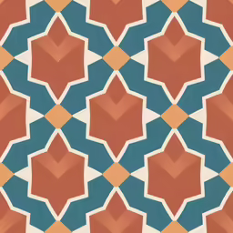 an orange, blue and green abstract pattern