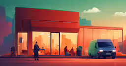 a man stands near his car while people look on,a man is in front of a small green truck