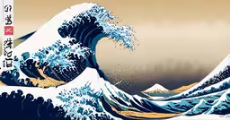 an illustration of the great wave in the ocean,an image of a giant wave in the ocean