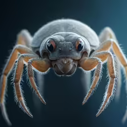 a close up of a tick - like insect with small teeth