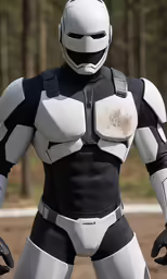 an inflatable armor that appears to have brown stains