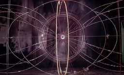 the inside view of a spiral - like object being projected
