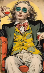 a man with glasses in a yellow shirt