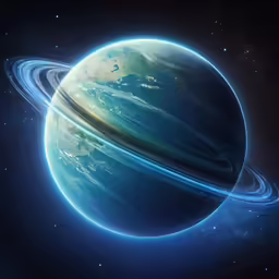 a photo of the planets with its stars in the background