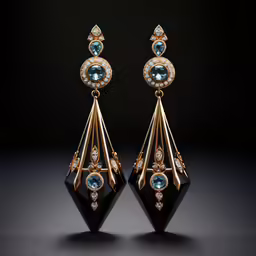 the blue stone and diamond drop earrings from cartier