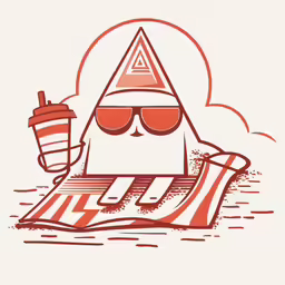 a beach towel and a drink on the water